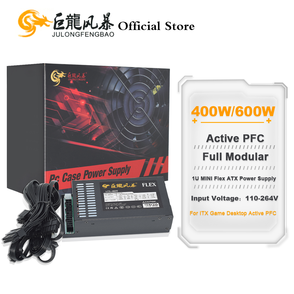Flex Atx Power Supply 600W 1U - JULONGFENGBAO Pełny modułowy zasilacz 110-264V ATX