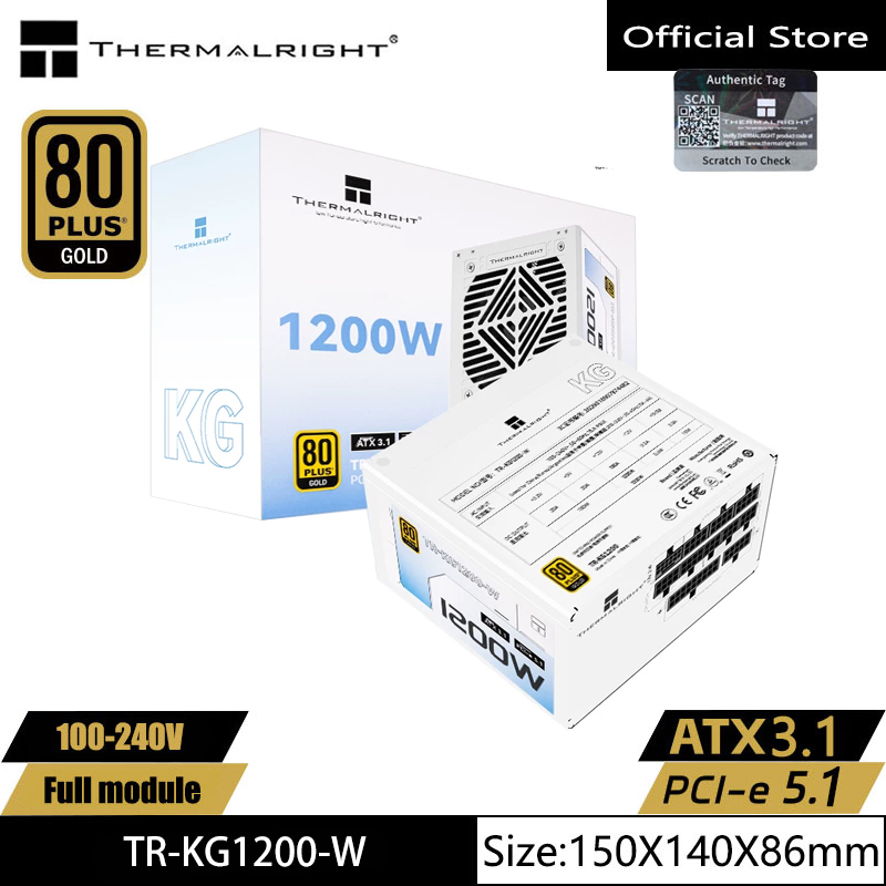 1000W White Modular Power Supply - Thermalright TR-KG1200-W/1000-W White Gold medal w