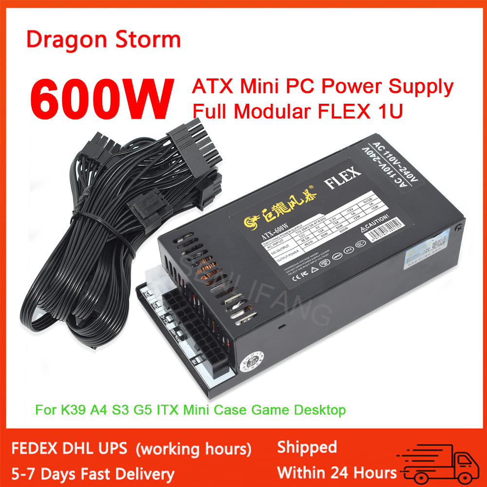 Flex Atx Power Supply 600W 1U - W pełni modułowy 1U Mini Flex
