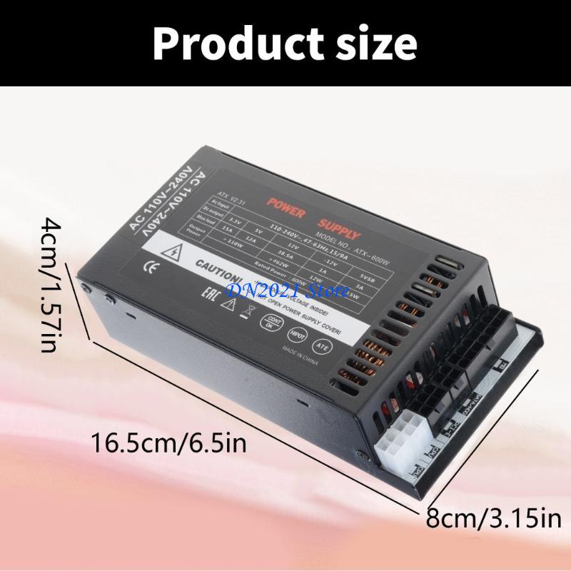 Flex Atx Power Supply 600W 1U - F3ke cichy wentylator chłodzący 600W ELEXS