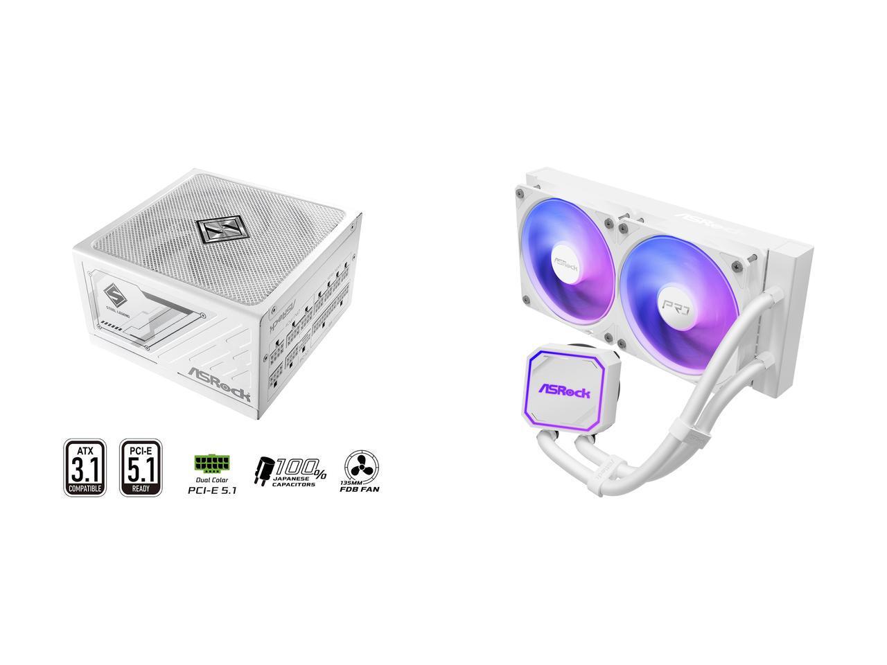 Zasilacz ASRock SL-1000GW Gold – 1000W White Modular Power Supply recenzja i cena