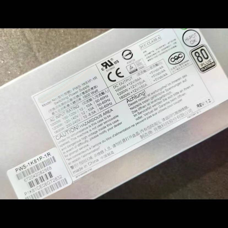 PWS-1K81P-1R 1800W For Supermi – 1800W Server Power Supply Redundant recenzja i cena